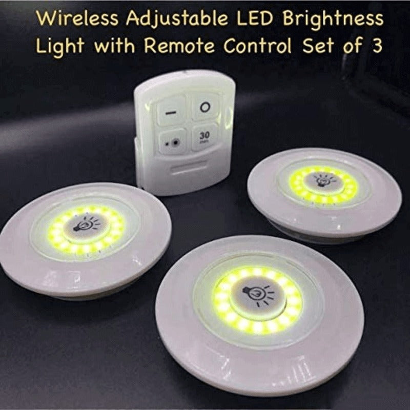 Remote Control LED Puck Lights (3 Pack) – Wireless Tap Light for Closet