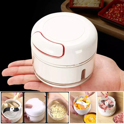 Mini Speedy Garlic & Vegetable Chopper – Manual Hand-Pull Food Processor
