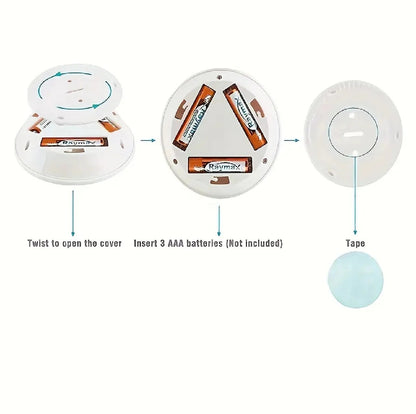 Remote Control LED Puck Lights (3 Pack) – Wireless Tap Light for Closet